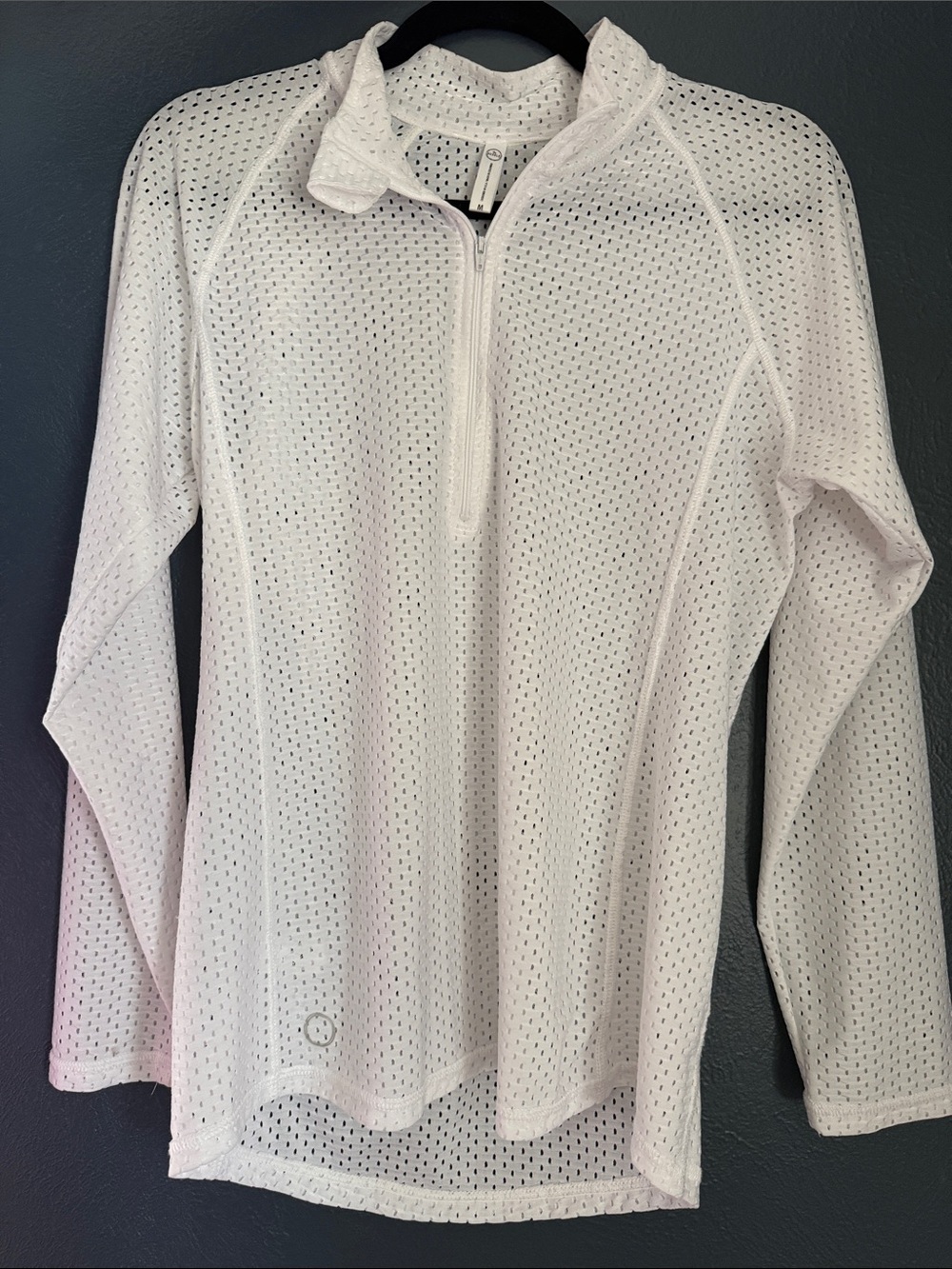 Women’s Lightweight White Half-Zip Pullover Hoodie